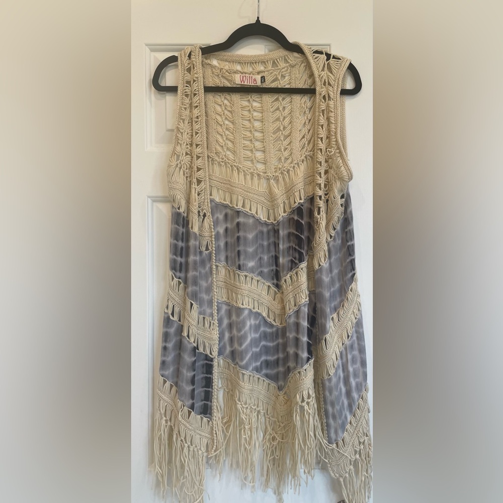 Boho Crochet and Tie-Dye vest